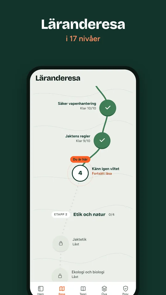 Läranderesan nivå för nivå